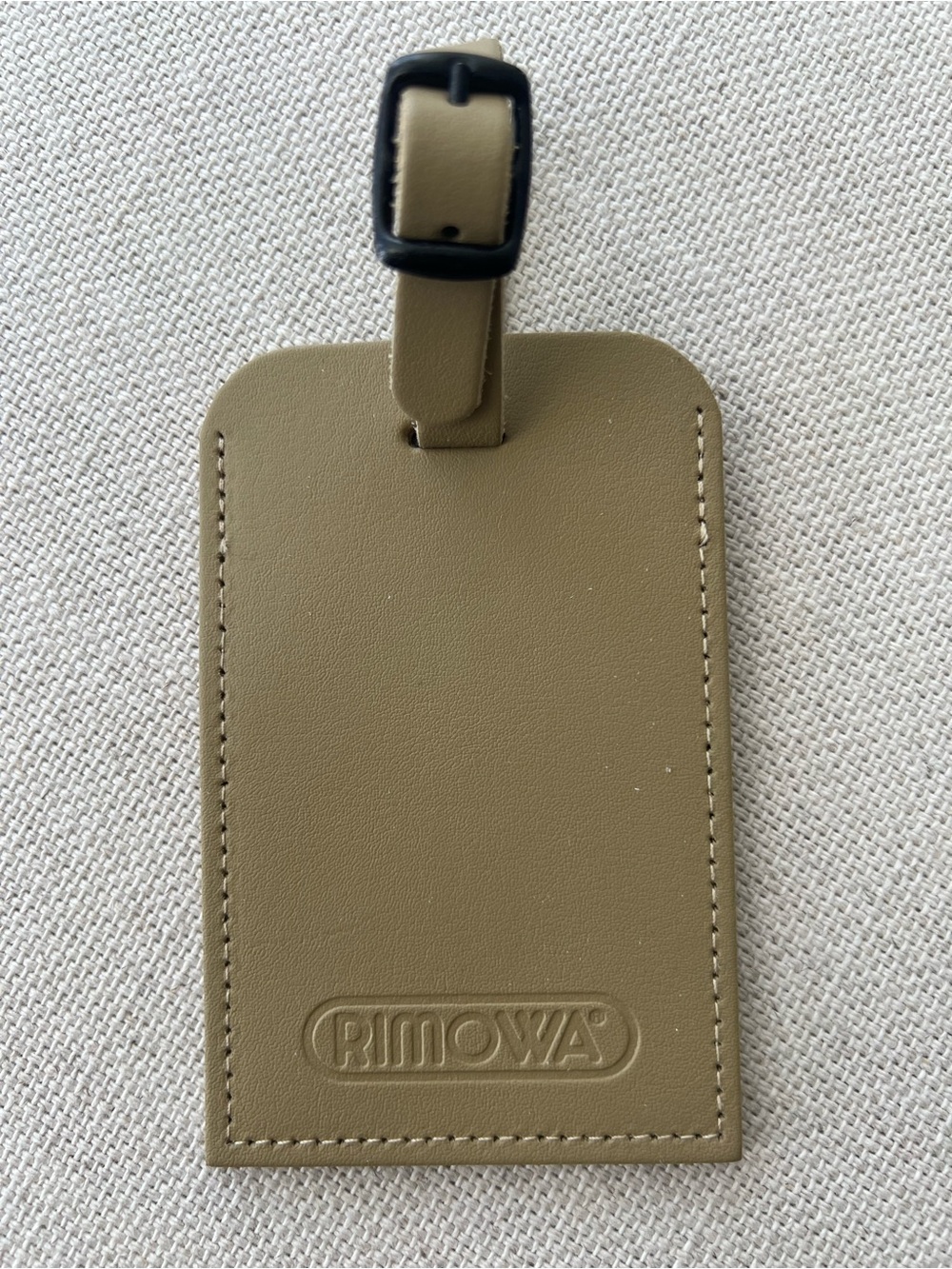 RIMOWA Tan Leather Thick Luggage Tag